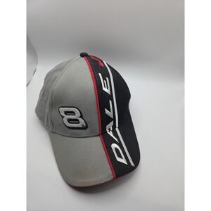 NASCAR Dale Earnhardt Jr. #8 Dale‎ Jr. Adjustable Strapback Hat/Cap Black & Gray
